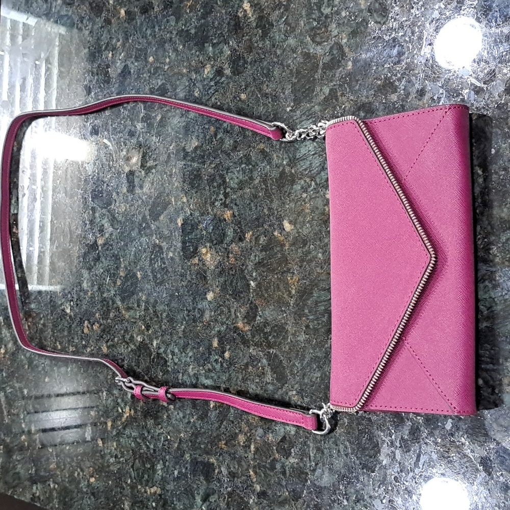 Rebecca Minkoff (raspberry color) Envelope style bag with zipper accent